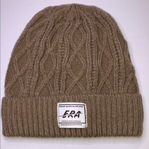 ERA Cable Knit Beanie - Brown
